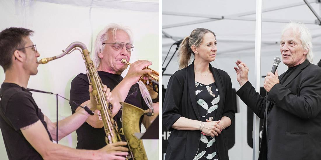 Fetziger Abschied: Ernst Buchinger begeisterte mit der Rockband BWQ. Seiner Nachfolgerin Daniela Frei wünschte er alles Gute.