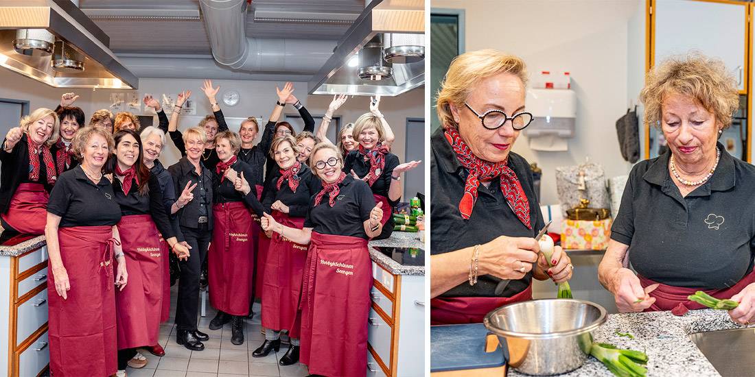 Eine aufgestellte Truppe: Die Hobbyköchinnen Seengen mit Jolanda Holliger und Verena Hofstetter als Frauen der ersten Stunde (rechts).