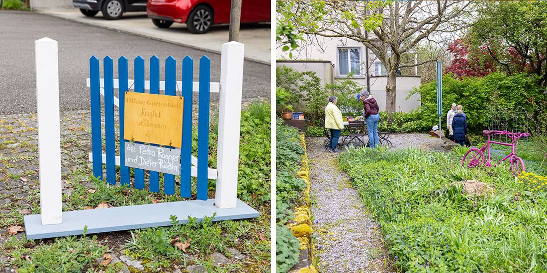 Das Gartentörli symbolisiert den Eingang des jeweiligen Gartens. Interessierte bestaunten den Garten am Birkenweg 2A.